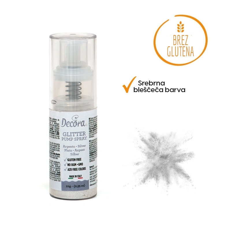 Sprej na potisk srebrn 10g