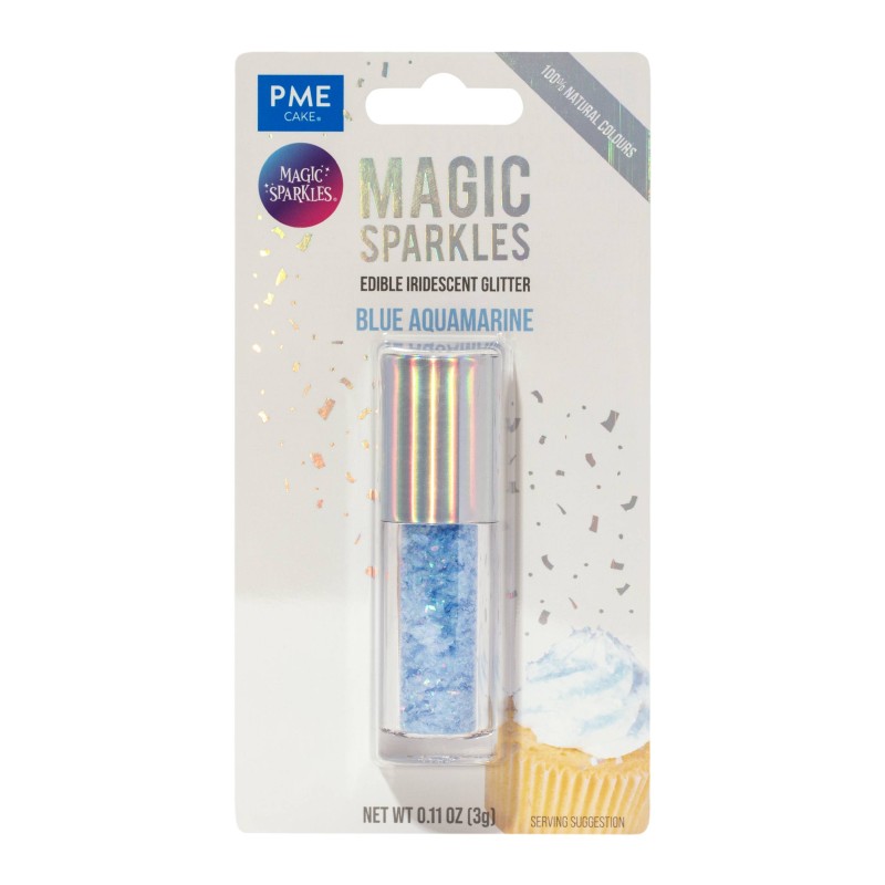 Magic sparkle akvamarin bleščice