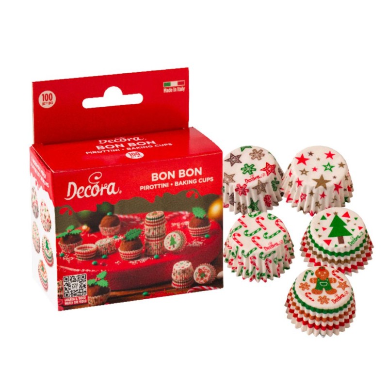 Mini bonbon košarice božič rdeče