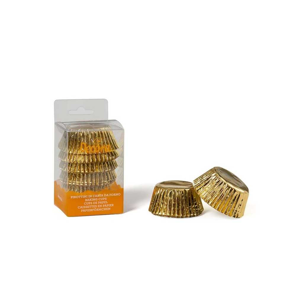 Muffin košarice zlate